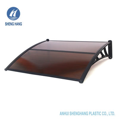 Toldo plástico los 3.3*3.9ft Brown de la puerta del policarbonato al aire libre estándar de la ventana