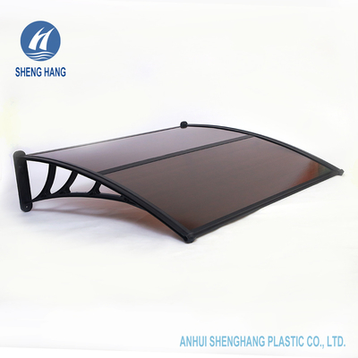 Toldo plástico los 3.3*3.9ft Brown de la puerta del policarbonato al aire libre estándar de la ventana
