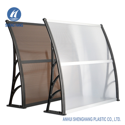 Toldo plástico los 3.3*3.9ft Brown de la puerta del policarbonato al aire libre estándar de la ventana