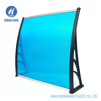 Prenda impermeable plástica del toldo del policarbonato casero con el soporte plástico