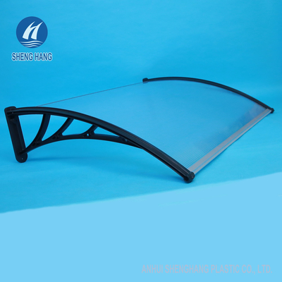 toldos plásticos Front Door Scratch Proof del policarbonato negro durable del 1.5m