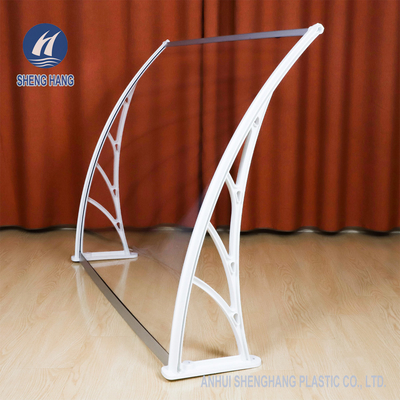 Toldo sólido de la ventana de la hoja del policarbonato del toldo plástico de alto impacto de la puerta