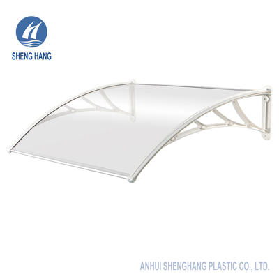 Toldo sólido del panel del policarbonato del soporte del toldo plástico durable de la puerta