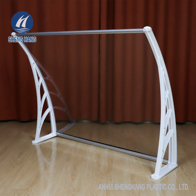 Toldo sólido del panel del policarbonato del soporte del toldo plástico durable de la puerta