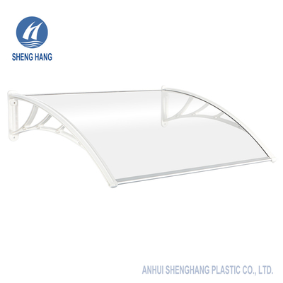 Toldo sólido del panel del policarbonato del soporte del toldo plástico durable de la puerta