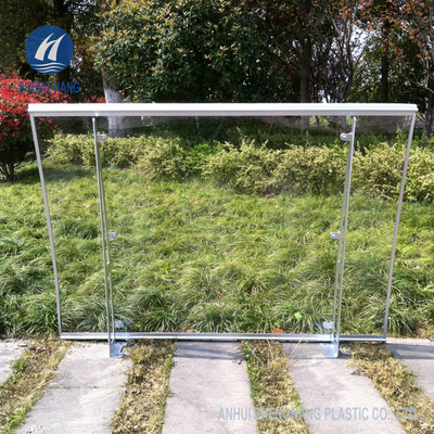 Aleación de aluminio anti del toldo polivinílico claro del carbonato de la puerta 3m m del pórtico