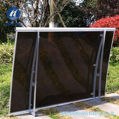 55&quot; X 35&quot; toldo polivinílico curvado de la puerta de la ventana del soporte de Alu del toldo del carbonato
