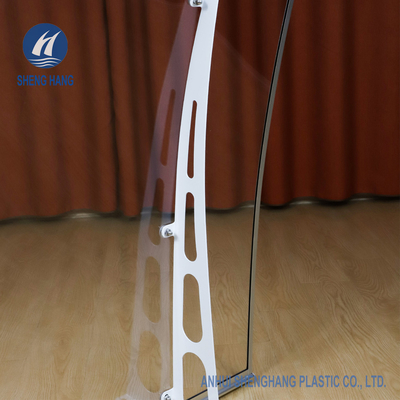 Toldo polivinílico sólido los 4.6ft×3ft del carbonato de la prenda impermeable con los soportes Eco del metal