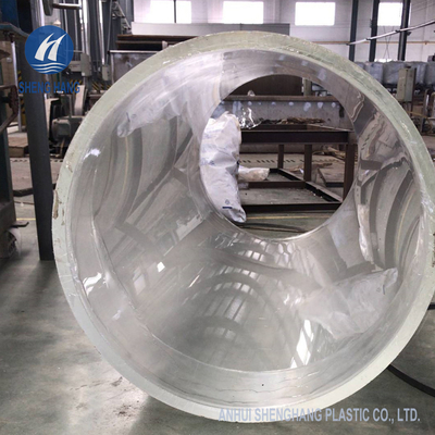 Cilindro de acrílico del plexiglás de Eco Friengly del diámetro grande del tubo del claro del ODM de WT10mm